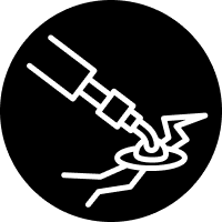 Crack Filling Construction Icon