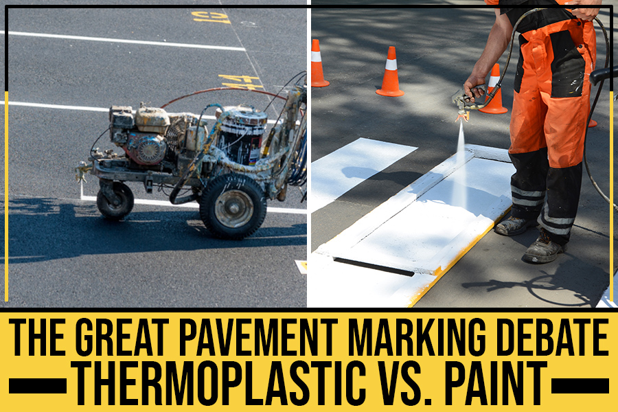 Read more about the article The Great Pavement Marking Debate: Thermoplastic Vs. Paint