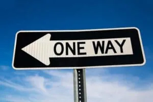 One Way Road Sign
