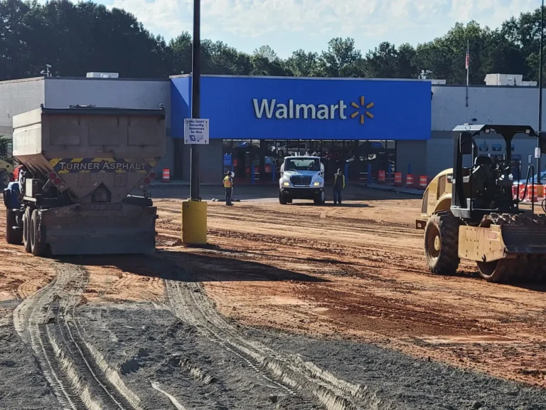 Paving Walmart parking lot
