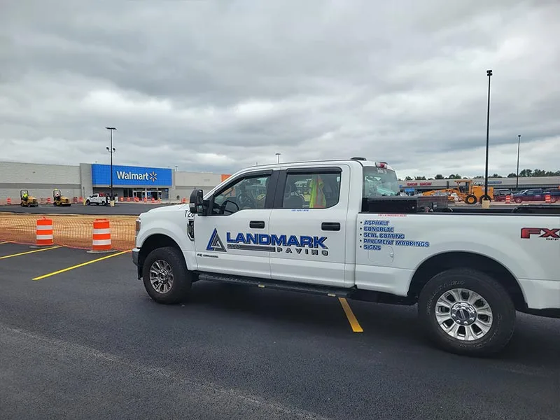Paving Walmart parking lot