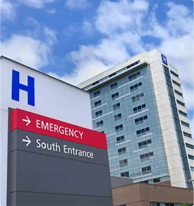 Hospital Entrance and Signage