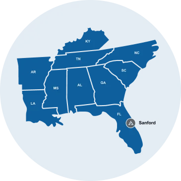 Landmark Paving Location Map