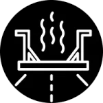 Infrared asphalt repair icon for thermal pavement restoration services