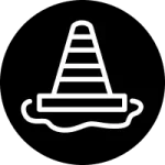 Pothole patching icon for asphalt repair and surface restoration