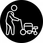 Pavement markings icon for line striping and traffic markings