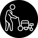 Pavement markings icon for line striping and traffic markings