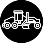 Soil stabilization icon for base strengthening and ground preparation