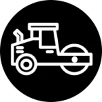 Asphalt paving icon representing road construction, resurfacing, and commercial paving services