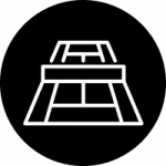 Sports surfacing icon for courts and recreational pavement installation